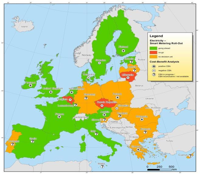 EU smart meter electricity rollout plans 8 Source:http://www.esmig.