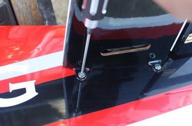 Guide your servo wires into the fuselage openings and connect to the