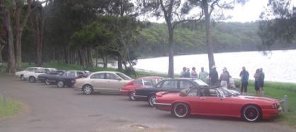 We stopped off at Myuna Bay for morning tea, as we ve done before, and had a chance to review the nine cars that started out.