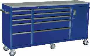 FOR EVERY TRADE APPLICATION 1830mm Motorsport Series10 Drawer Voodoo Blue Workshop Roller Cabinet 1830w x 470d x 824h (with castors 980h)
