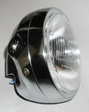 Headlights & Headlight Brackets 5-3/4 Chrome Headlight with 12v