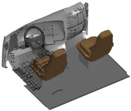 The dummy model used in this project s simulations was provided by the Livermore Software Technology Corporation