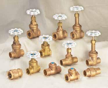 Globe valves feature bronze construction, with bronze disc, and are recommended for throttling operations. Globe valves are rated for 300 lb.
