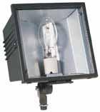 Miniray Available up to W High Pressure Sodium and up to 7W Metal Halide Dimensions " 6-/" 7" 8-/" 8-/" -/" Arm Mount Yoke Mount FLOODLIGHTING FEATURES RUGGED HOUSING: One-piece die-cast aluminum