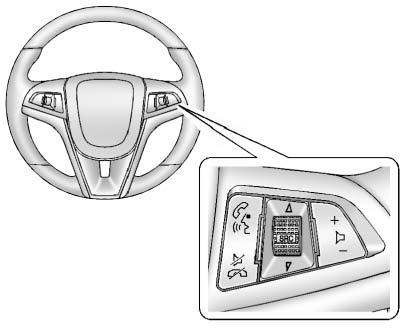 Some audio steering wheel controls could differ depending on the vehicle's options. Some audio controls can be adjusted at the steering wheel.