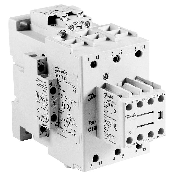 Data sheet CI-TI Contactors and motor starters s CI 6 - CI 98 Contactors CI 6, CI 7, CI 86 and CI 98 switch powers of up to 0 kw, 7 kw, 45 kw and 55 kw respectively under 80 V - loads.