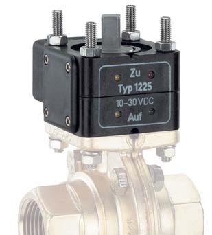 GEMÜ 1225 The GEMÜ 1225 electrical position indicator is suitable for GEMÜ 410 to 428 plastic or metal butterfl y valves.