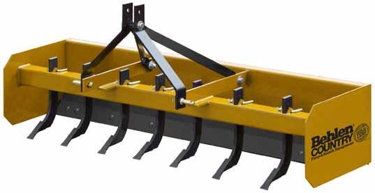 Landscape Implements Box Blades Behlen Country Box Blades are designed for a multitude of applications including: landscaping, gravel work, driveways, light construction, and leveling.
