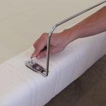 NOTE: ProGrip Base uses a material near the foot end to help prevent the mattress from sliding off the base when operating head and foot lifts.