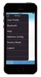 - Snooze: Enable snooze. Settings Customize your app in settings. recommendations on custom settings for you. Bluetooth Shows the bed your app is connected to.
