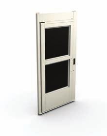 Aritco 7000 door Door The Aritco lift door is made of toughened galvanized steel and laminated glass, 8 mm.