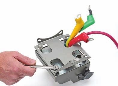 Assembly and Installation: Attach the solenoid pack to the side mount solenoid bracket using a flat washer, split lock washer and nut for each of the four studs. Tighten using a 10mm wrench.