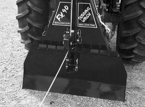 The cable can also be threaded through the snatchblock in its lowest position to lower the loading point and reduce the chance of tipping the tractor. Pull Angle Schematic Fig. 21 PULL ANGLE Angle 15.