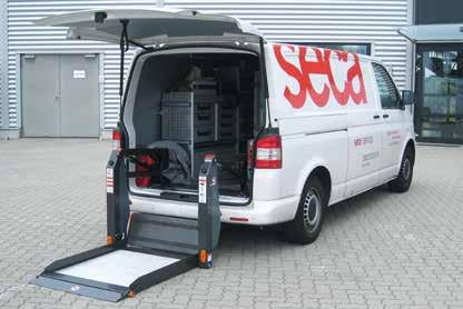 Tail lift for factory built panel vans DH-P2.04 450 kg The DH-P2 is a fully automatic linear lift, suitable for mounting inside the cargo space of the vehicle.