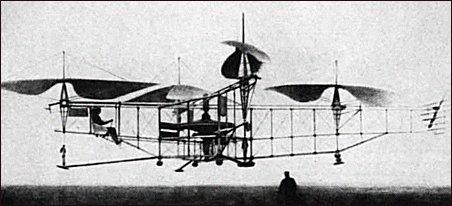 Early Helicopters Oemichen 1924 Etienne Oemichen, French Quad-rotor Helicopter Won FAI award