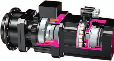 This flange hollow shaft drive with fully integrated planetary gear unit was developed for feeding