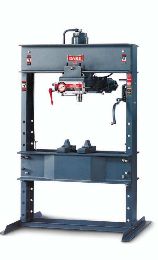 H-FRAME PRESSES An advanced design, single-acting press with fingertip control. Electric operation provides smooth, consistent pressing action.