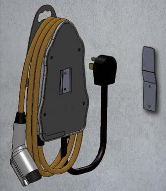 PHYSICAL INSTALLATION Models 5 and 31 (with NEMA 6-50P plug connector) Wall bracket This version of the Electrical Vehicle Charging Station is a