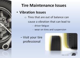 with vibration. Fact Sheet 14.3: Identifying Maintenance Issues Slides 14.29 through 14.
