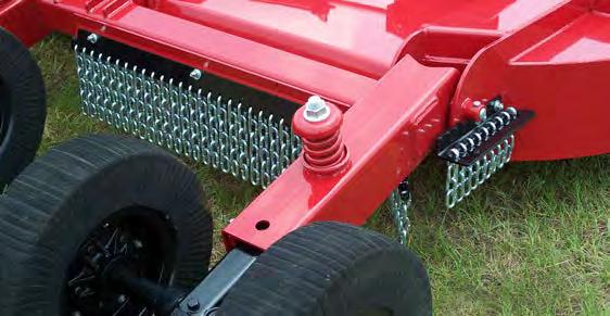 The transport lock-up device is easily positioned to take the load off the hydraulic cylinder