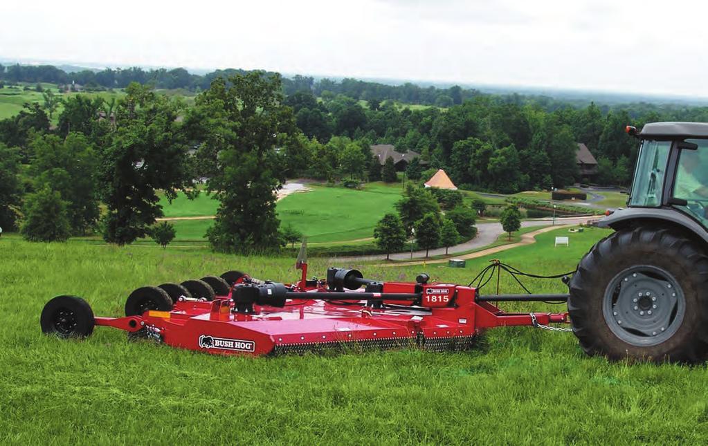 1815 FLEX-WING ROTARY CUTTER The new Bush Hog 1815 Flex-Wing Rotary Cutter is designed to cut weeds, grasses, and brush up to 2-1/2 inches in diameter, and this unit is a great choice for tractors in