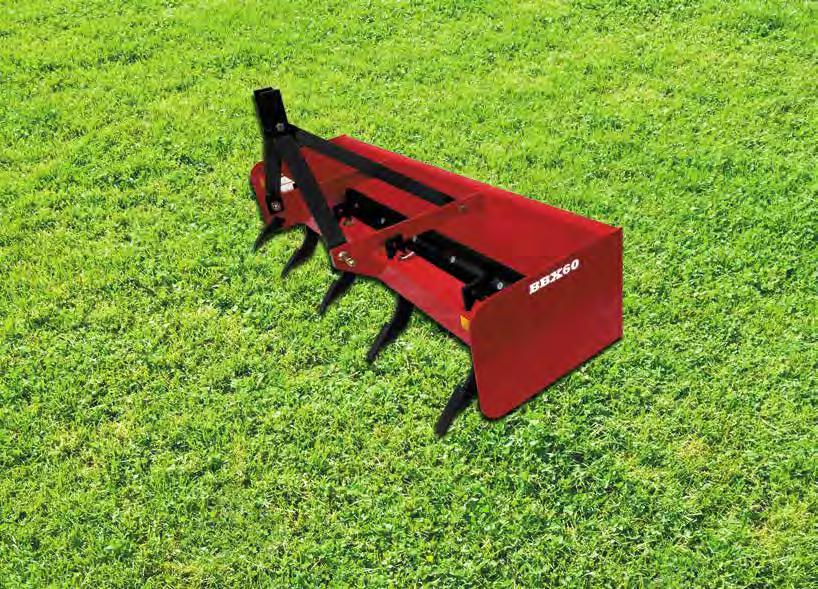 LANDSCAPE BBX SERIES BOX BLADES More tools to handle the landscaping chores of homeowners and compact tractor owners Bush Hog now offers a light-duty, full-size box blade line, along with a series of
