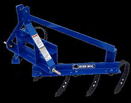 SS, LP, 1RCV SERIES COMPACT IMPLEMENTS 3-POINT SUBSOILER, LAYOFF PLOW & CULTIVATOR 1RVC Cultivator The Bush Hog 1RVC Cultivator is ideal for aerating, stirring and pulverizing the soil to remove