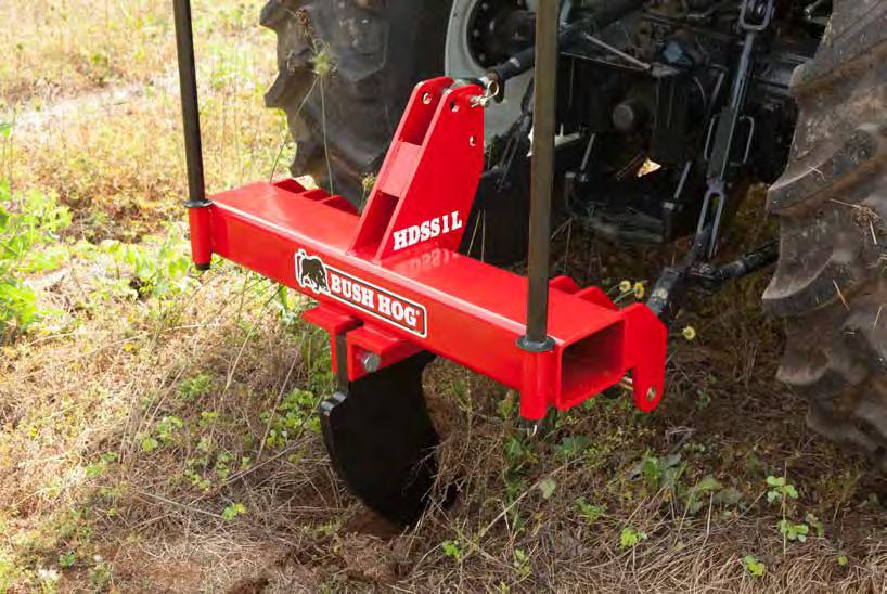 HDSS SERIES HEAVY DUTY SUBSOILERS 1 OR 2 SHANK MODELS The new 3-point heavy duty subsoilers from Bush Hog are the right tool for you when breaking up a hardpan developed over years of heavy use.