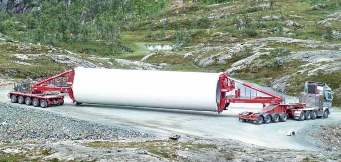 products and solutions. Each component of a wind turbine requires specialized transportation.