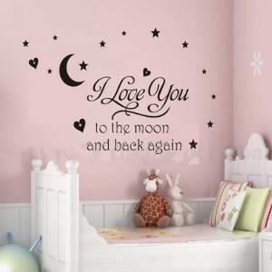 7 I love You to Moon Wall Sticker Decal