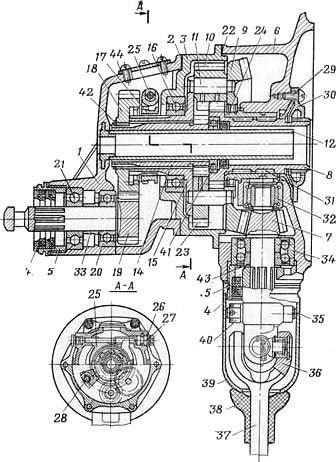 MB-750M Locking Differential Mechanism 1. Differential Cover 2. Gasket 3. Differential Casing 4. Seal (Gland) 5. Nut 6. Rear Drive Casing 7. Drive Gear Assembly with Bearings 8. Left Hub (Nave) 9.