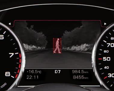 If a sign has not been recognised by the camera, thanks to Audi connect, the speed limit displayed can be taken from the existing navigation data. Cruise control maintains any speed above approx.