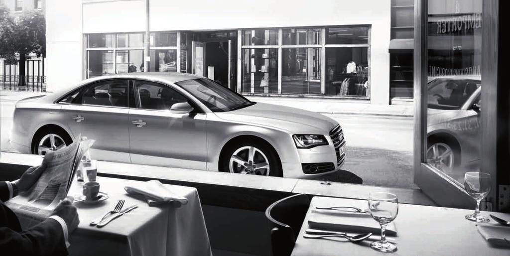16 Audi A8 Power raised. Fuel reduced. Vorsprung extended. An imposing appearance requires a dynamic drive system.