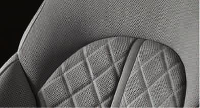 adjustment electric seat angle adjustment electric thigh support adjustment Alcantara/leather, titanium grey Valcona leather, titanium grey* electric fore/aft position adjustment Comfort sport seats,