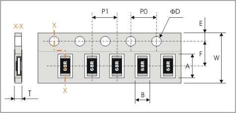 PACKAGING Paper Tape(WF12P) & Plastic Tape(WF25P;WF20P) specifications (unit :mm) Series No. A B W F E WF25P 6.90±0.20 3.60±0.