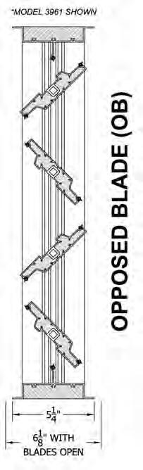 Opposed blade dampers are used to accurately control the