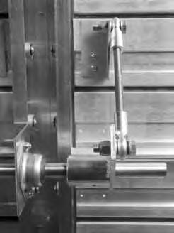 The push rods are 1/2 diameter, stainless steel, threaded rod, capped with spherical rod ends to drive the damper.
