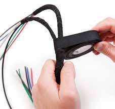 Use bundling tapes to bind and hold unwieldy wires, organize your work