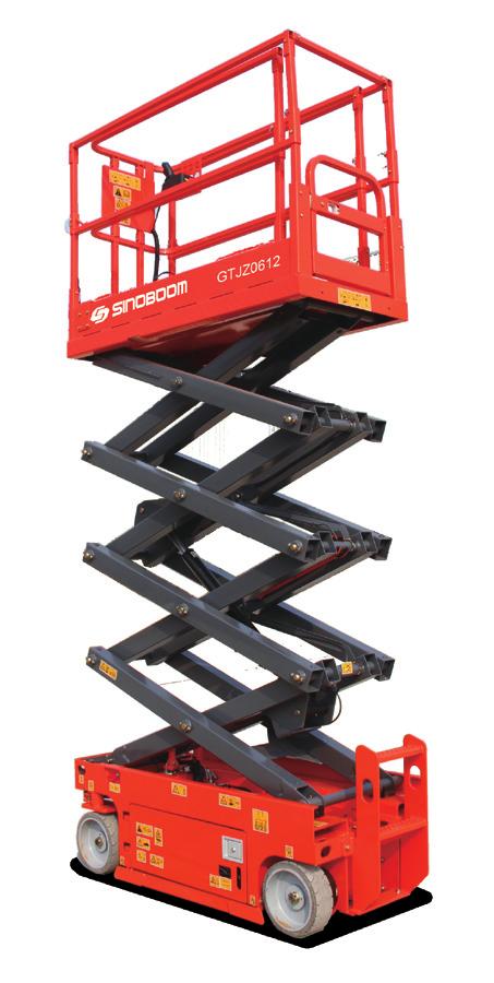 GTJZ0608 GTJZ0612 EASY LIFTING, STABLE MOVING With large load capacity, the platform is extended to assure the machine work efficient, both