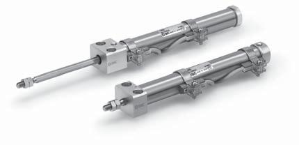 ir Cylinder: Direct Mount, Non-rotating Rod Type Single cting, Spring Return/Extend Series RK cylinder which rod does not rotate because of the hexagonal rod shape. Non-rotating accuracy Ø 1: ±1.