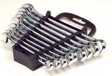 UPC: 8-02090-17385-1 9 pc Combination Wrench Sets - Chrome vanadium steel - Reusable storage rack