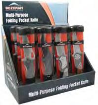 Cutting Tools BOZEMAN PRODUCTS 12 pc Multi-purpose Folding Pocket Knife Display - Open assist thumb tab on blade for easy opening - Blade locks in open and closed