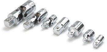 M; 1/2" F to 3/8" M 3 Universal joint sizes: 1/4, 3/8 & 1/2" Dr.