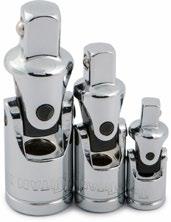 x 2" 3pc Universal Joint Set 60933 Sizes include: 1/4" 3/8 & 1/2