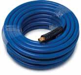 resistant - 120 PSI working pressure 3/8" x 50' PVC Air Hose 19371 - Resists gasoline, oil and other automotive liquids - Premium grade hose with bend restrictors at each end for prolonged life -