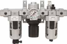 Inlet/Outlet Port Size: Pressure Gauge Port Size: Max Pressure (PSI / BAR): Maximum Flow Rate: Pressure Adjustment Range: 19296 3/8 1/8 220PSI / 15 BAR 88 CFM 7 to 200 19297 3/8 1/8 145PSI / 10 BAR