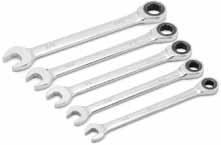 Inner: 10 TITAN PRODUCTS METRIC Ratcheting Wrenches - 72 fine-tooth ratchet design for fast performance - Less than 5 degree sweep for use in tight spots - Chrome vanadium steel 6mm 12506 UPC: