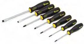 TITAN PRODUCTS 60 pc Screwdriver Display - 10 each of the most popular screwdrivers including: #2 x 4" Phillip (part # 11230) #1 x 3" Phillips (part #11231) 1/4" x 4" Slotted (part #11232) 3/16" x 3"
