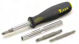 UPC: 8-02090-12010-7 High Torque Ratcheting Screwdriver - 3 way ratcheting action: forward, reverse and lock - Includes 7 screwdriver bits in convenient bit storage collar 2 Phillips #1 & #2 2