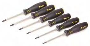 TITAN PRODUCTS 7 pc Hex Nut Driver Set - 5" blade length - Trilobular handle for maximum grip and comfort - Color-coded for quick and easy size identification - 7 pieces, sizes include: 1/4, 7/16,